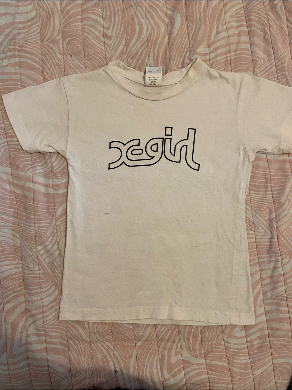 X-Girl Short Sleeve Logo Tee in White